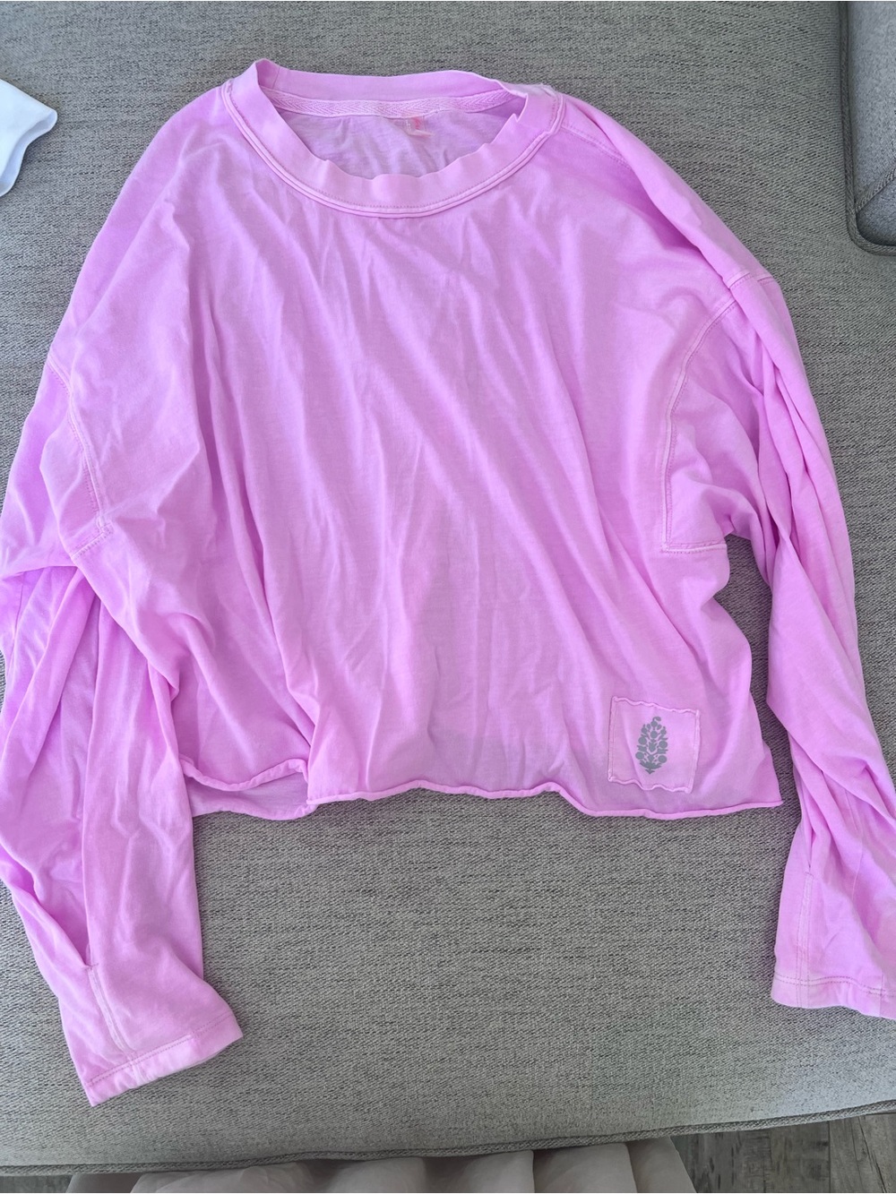 Free people Cropped Long-Sleeve Tee - Pink
